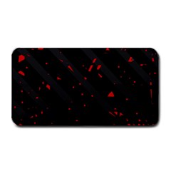 Black And Red Medium Bar Mats by Valentinaart