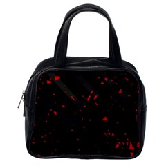 Black And Red Classic Handbags (one Side)