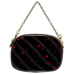 Black And Red Chain Purses (one Side) 