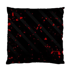 Black And Red Standard Cushion Case (one Side)