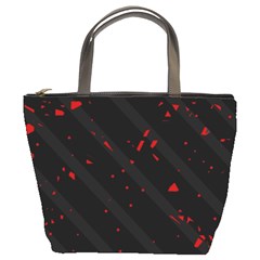 Black And Red Bucket Bags