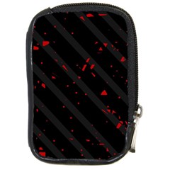 Black And Red Compact Camera Cases by Valentinaart