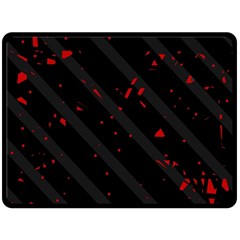 Black And Red Fleece Blanket (large) 