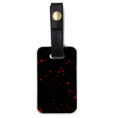 Black And Red Luggage Tags (one Side)  by Valentinaart