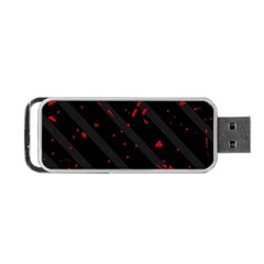 Black And Red Portable Usb Flash (one Side) by Valentinaart