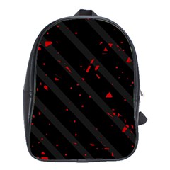 Black And Red School Bags (xl)  by Valentinaart