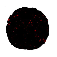 Black And Red Standard 15  Premium Flano Round Cushions