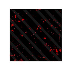 Black And Red Small Satin Scarf (square)