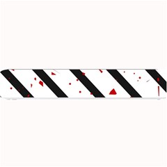 Elegant Black, Red And White Lines Small Bar Mats