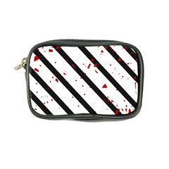 Elegant Black, Red And White Lines Coin Purse