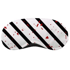 Elegant Black, Red And White Lines Sleeping Masks