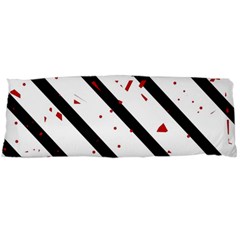 Elegant Black, Red And White Lines Body Pillow Case (dakimakura) by Valentinaart