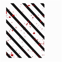 Elegant Black, Red And White Lines Large Garden Flag (two Sides) by Valentinaart