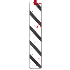 Elegant Black, Red And White Lines Large Book Marks by Valentinaart