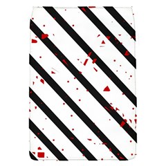 Elegant Black, Red And White Lines Flap Covers (s) 