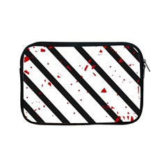 Elegant Black, Red And White Lines Apple Ipad Mini Zipper Cases