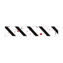 Elegant Black, Red And White Lines Flano Scarf (mini)