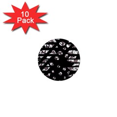 Gray Abstract Design 1  Mini Magnet (10 Pack) 