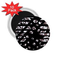 Gray Abstract Design 2 25  Magnets (10 Pack)  by Valentinaart