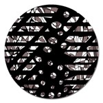 Gray abstract design Magnet 5  (Round) Front