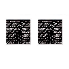 Gray Abstract Design Cufflinks (square)