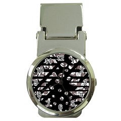 Gray Abstract Design Money Clip Watches