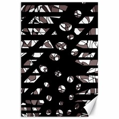 Gray Abstract Design Canvas 24  X 36 