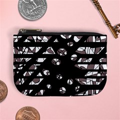 Gray Abstract Design Mini Coin Purses