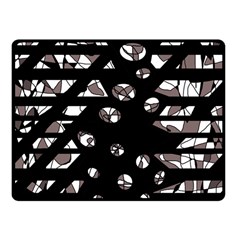 Gray Abstract Design Fleece Blanket (small)