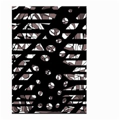 Gray Abstract Design Small Garden Flag (two Sides)