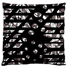 Gray Abstract Design Large Cushion Case (one Side)