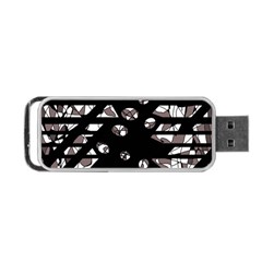 Gray Abstract Design Portable Usb Flash (two Sides)