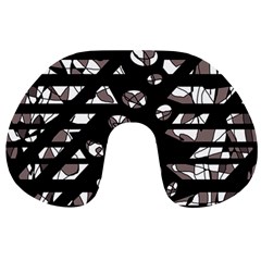 Gray Abstract Design Travel Neck Pillows