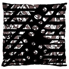 Gray Abstract Design Standard Flano Cushion Case (one Side)