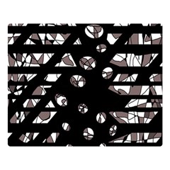 Gray Abstract Design Double Sided Flano Blanket (large) 