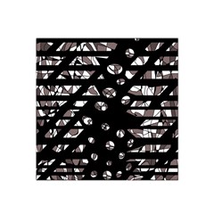 Gray Abstract Design Satin Bandana Scarf