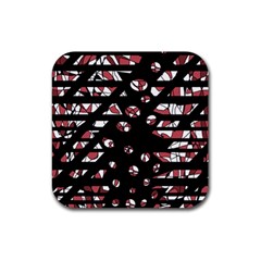 Red Freedam Rubber Coaster (square) 