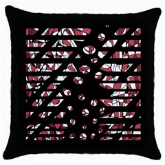 Red Freedam Throw Pillow Case (black)