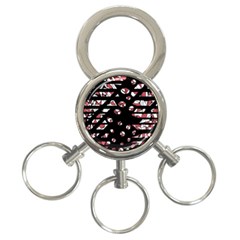 Red Freedam 3-ring Key Chains