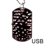 Red freedam Dog Tag USB Flash (One Side) Front