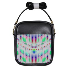 Rainbows In The Moonshine Girls Sling Bags by pepitasart