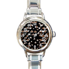 Brown Freedom  Round Italian Charm Watch