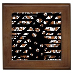 Brown Freedom  Framed Tiles