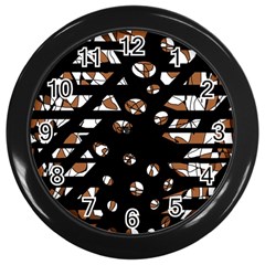 Brown Freedom  Wall Clocks (black)