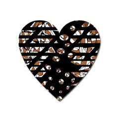 Brown Freedom  Heart Magnet