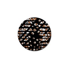 Brown Freedom  Golf Ball Marker