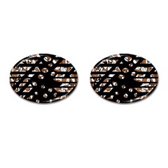 Brown Freedom  Cufflinks (oval)