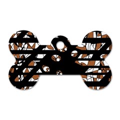 Brown Freedom  Dog Tag Bone (one Side)