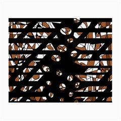 Brown Freedom  Small Glasses Cloth (2-side) by Valentinaart