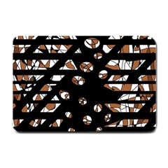 Brown Freedom  Small Doormat  by Valentinaart